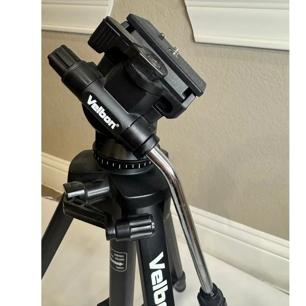 Velbon Videomate II Tripod Vel-flo 7 PH-358‎ Fluid Panhead Black Excellent Video
